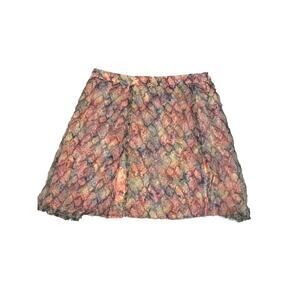 SHEIN X Colorful Multi Color Skirt Floral Pattern With Black Tool Sz L